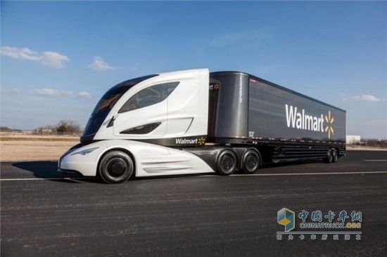 未来感十足 沃尔玛展示新型环保运输卡车 - 卡