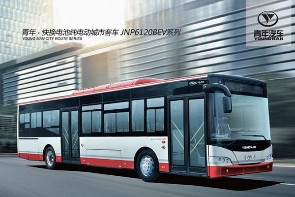青年JNP6120BEV公交车(纯电动23-38座)