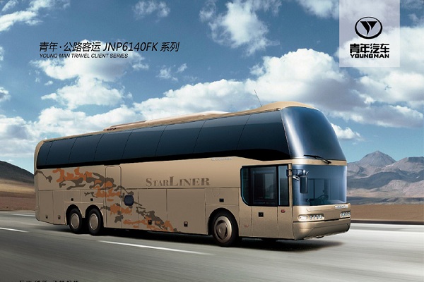 青年JNP6140FKM-3客车(柴油国四25-69座)