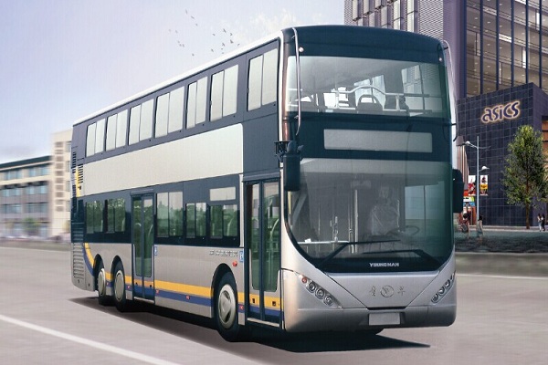 青年JNP6130GSC双层公交车(液化天然气国五30-82座)