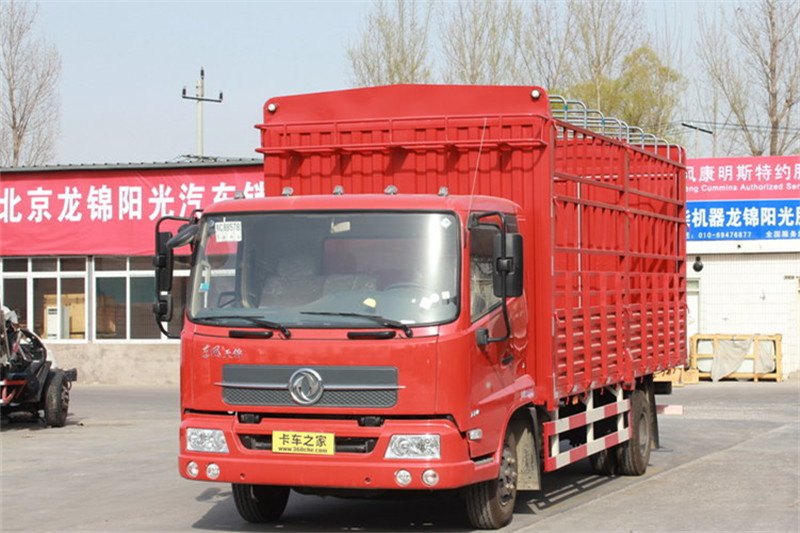 东风商用车 天锦中卡 160马力 4X2 6.2米 国四排半仓栅式载货车(DFL5160CCYBX18)
