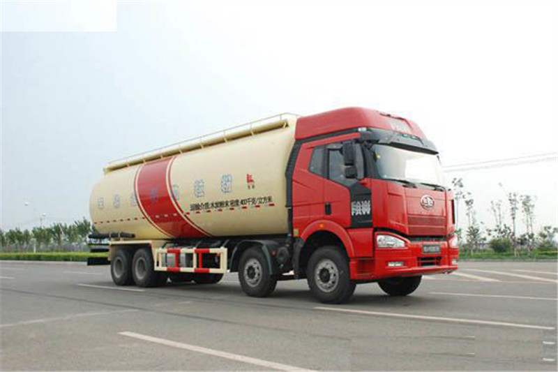 解放 J6P 350马力 8X4 国四粉粒物料运输车(CA5310GFLP66K2L7T4E)