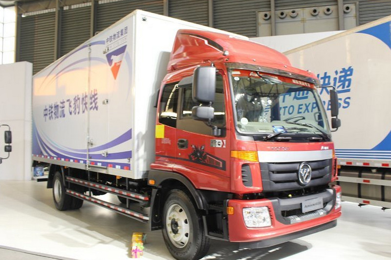 福田 欧马可5系中卡 高效版 170马力 4X2 7.8米 国四 排半厢式载货车(BJ5169XXY-F1)