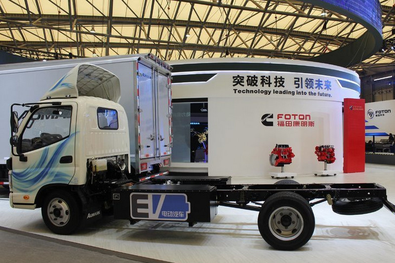 福田 欧马可1系 82马力 4.2米 零排放 单排厢式纯电动轻卡底盘(BJ1041EVJA)