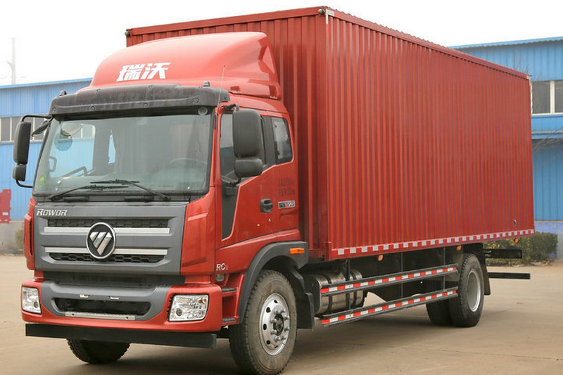 福田 瑞沃中卡 168马力 4X2 7.6米 国五 厢式载货车(BJ5156XXY-1)