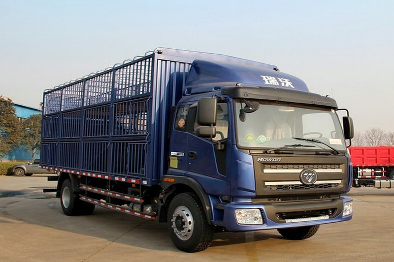 福田 瑞沃中卡 168马力 4X2 6.7米 国五 仓栅式载货车(8JS75TB)(BJ5146CCY-1)