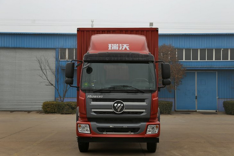 福田 瑞沃中卡 168马力 4X2 7.6米 国四 排半厢式载货车(BJ5165XXY-7)