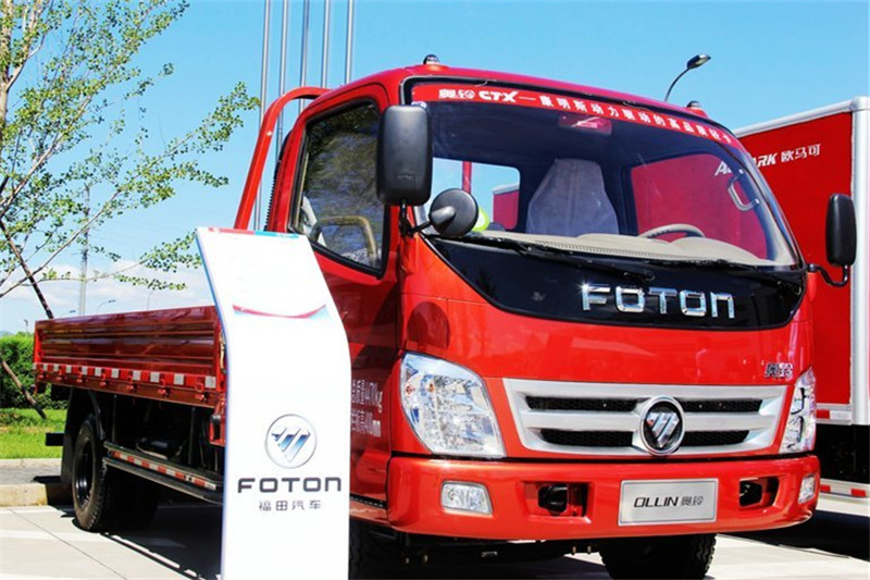 福田 奥铃CTX中卡 156马力 4X2 5.2米 国五排半仓栅式载货车(BJ5099CCY-A2)