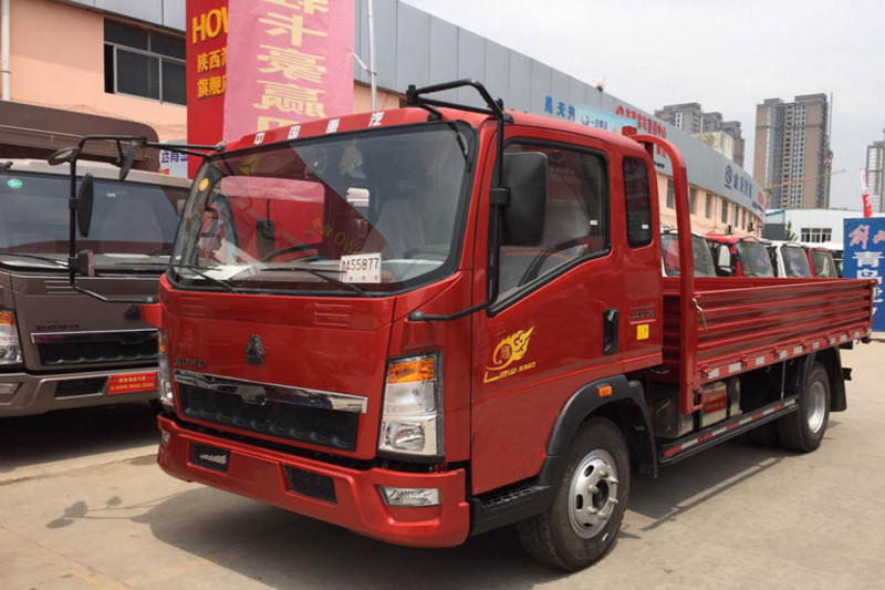 中国重汽HOWO 悍将 轻量化版 87马力 3.3米 4X2 国五排半栏板轻卡(ZZ1047C2813E145)